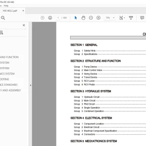 Hyundai HX140LC Crawler Excavator Service Manual - PDF DOWNLOAD