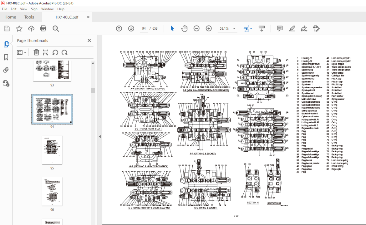 Hyundai HX140LC Crawler Excavator Service Manual - PDF DOWNLOAD ...