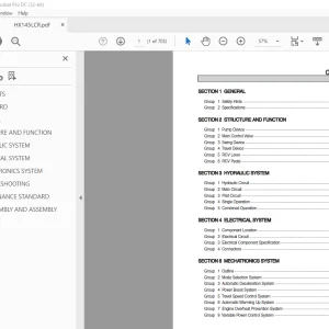 Hyundai HX145LCR Crawler Excavator Service Manual 2023 - PDF DOWNLOAD
