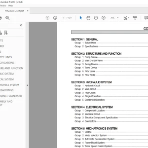 Hyundai HX220A L Crawler Excavator Service Manual - PDF DOWNLOAD