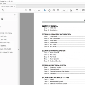 Hyundai HX220NL Crawler Excavator Service Manual - PDF DOWNLOAD