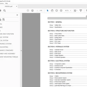 Hyundai HX260L Crawler Excavator Service Manual - PDF DOWNLOAD