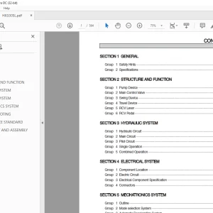 Hyundai HX330SL Crawler Excavator Service Manual - PDF DOWNLOAD