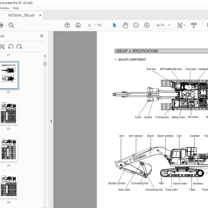 Hyundai HX380A L, HX380A NL Crawler Excavator Service Manual PDF