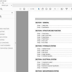 Hyundai HX430L Crawler Excavator Service Manual 2023 - PDF DOWNLOAD
