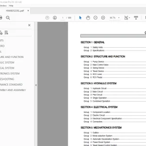 Hyundai HX480S L, HX520S L Excavator Service Manual 2023 PDF