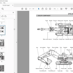 Hyundai R1200-9 Crawler Excavator Service Manual - PDF DOWNLOAD