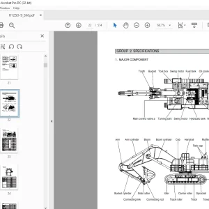 Hyundai R1250-9 Crawler Excavator Service Manual - PDF DOWNLOAD