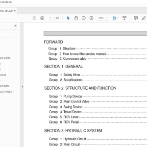 Hyundai R130VS PRO Crawler Excavator Service Manual 2023 PDF