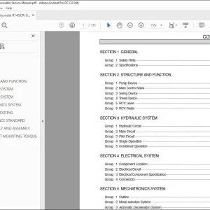 Hyundai R145CR-9A Crawler Excavator Service Manual - PDF DOWNLOAD