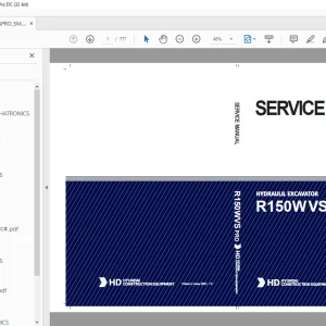 Hyundai R150W VS PRO Hydraulic Excavator Service Manual 2023 PDF