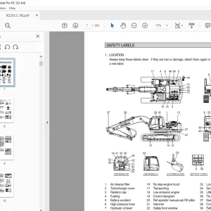 Hyundai R220LC-9S Hydraulic Excavator Operator's Manual 2023 PDF