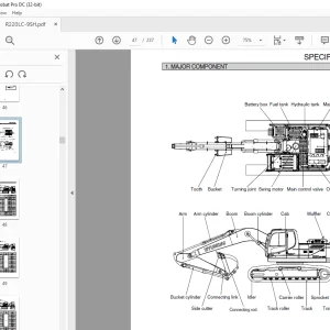 Hyundai R220LC-9SH Hydraulic Excavator Operator's Manual 2023 PDF