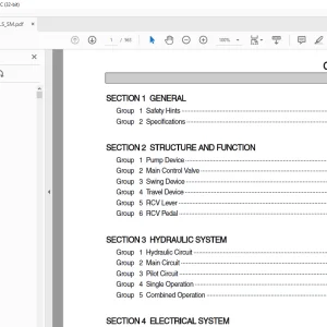 Hyundai R220LS Crawler Excavator (India) Service Manual PDF