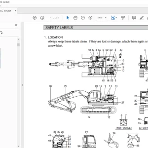 Hyundai R220NLC-9A Hydraulic Excavator Operator's Manual 2023 PDF