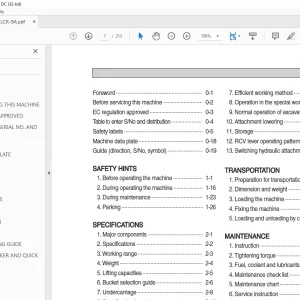 Hyundai R235LCR-9A Compact Excavator Operator's Manual 2023 PDF