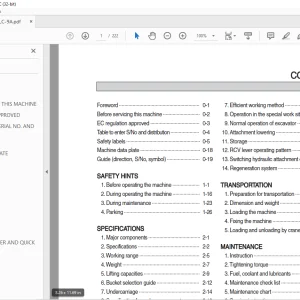Hyundai R260LC-9A Crawler Excavator Operator's Manual 2023 PDF