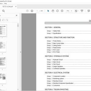 Hyundai R27Z-9 Compact Excavator Service Manual 2023 - PDF DOWNLOAD