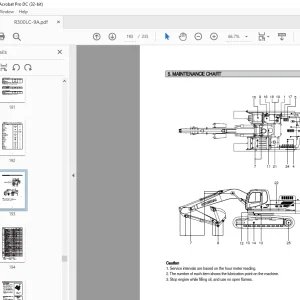 Hyundai R300LC-9A Hydraulic Excavator Operator's Manual 2023 - PDF DOWNLOAD