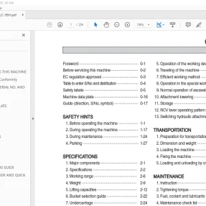 Hyundai R300LC-9SH Hydraulic Excavator Operator's Manual 2023 PDF