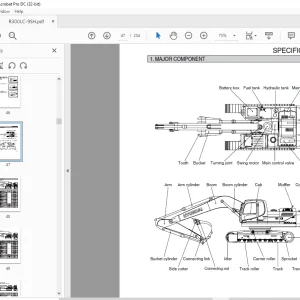 Hyundai R300LC-9SH Hydraulic Excavator Operator's Manual 2023 - PDF DOWNLOAD