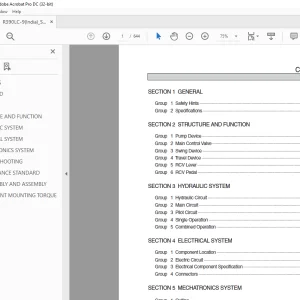 Hyundai R390LC-9 Crawler Excavator (India) Service Manual PDF
