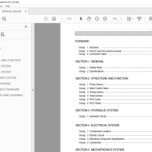 Hyundai R505LVS Crawler Excavator Service Manual 2023 PDF