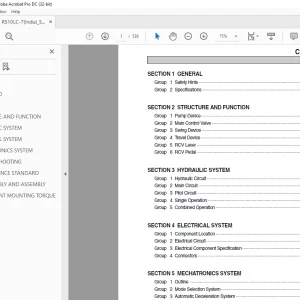 Hyundai R510LC-7 Crawler Excavator (India) Service Manual PDF