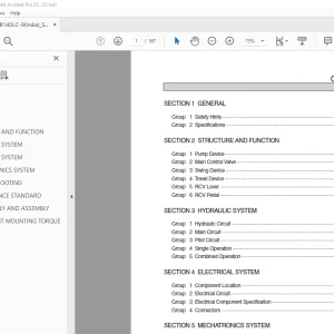 Hyundai RD140LC-9 Crawler Excavator (India) Service Manual 2023 PDF