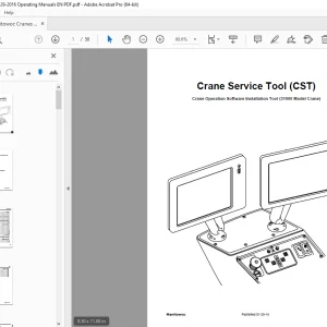 Manitowoc 31000 Crane Service Tool Operation Manual PDF