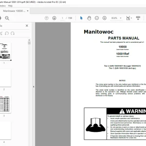 Manitowoc Crane 10000 Parts Manual 10001Ref PDF