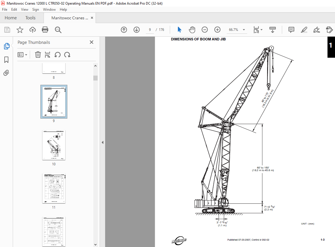 Manitowoc Crane 12000 Operator's Manual SN 12005Ref - PDF DOWNLOAD ...