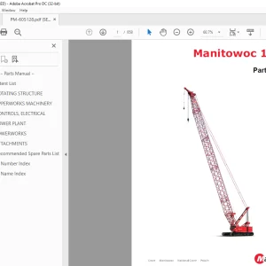 Manitowoc Crane 14000 Parts Manual 605128 - PDF DOWNLOAD
