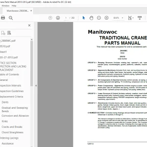 Manitowoc Crane 2900WC Parts Manual 29510 - PDF DOWNLOAD
