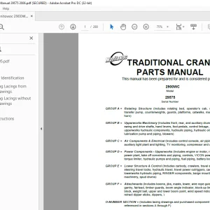 Manitowoc Crane 2900WC Parts Manual 29575 PDF