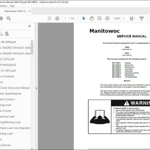 Manitowoc Crane 3000 Service Manual SN 3369 - PDF DOWNLOAD