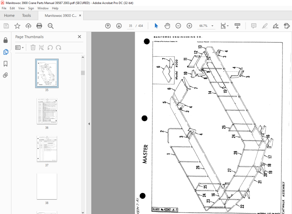 Manitowoc Crane 3900 Part Manual SN 39587 PDF - HeyDownloads - Manual ...