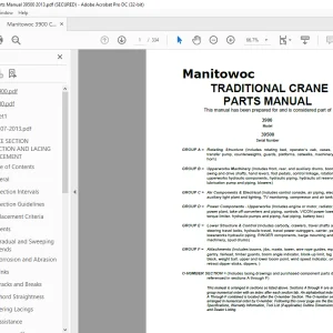 Manitowoc Crane 3900 Parts Manual 39500 PDF