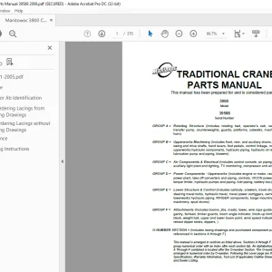 Manitowoc Crane 3900 Parts Manual 39588  PDF