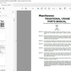 Manitowoc Crane 3900T Part Manual SN 39997 PDF