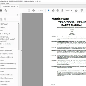 Manitowoc Crane 4000W Parts Manual SN 40589 - PDF DOWNLOAD