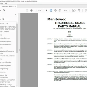 Manitowoc Crane 4600 Part Manual SN 46300 PDF