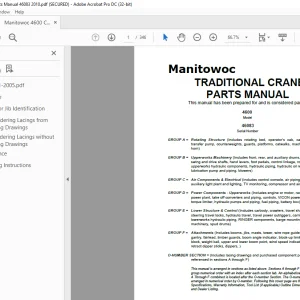 Manitowoc Crane 4600 Parts Manual 46083 PDF