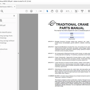 Manitowoc Crane 4600 Parts Manual SN 46502 - PDF DOWNLOAD