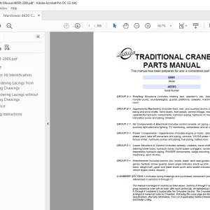 Manitowoc Crane 4600 Parts Manual SN 46595 - PDF DOWNLOAD