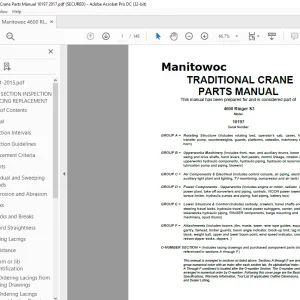 Manitowoc Crane 4600 Ringer S3 Parts Manual 10197 PDF