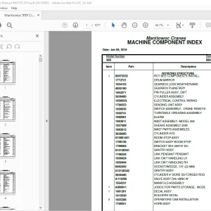 Manitowoc Crane 999 Parts Manual 9991370 - PDF DOWNLOAD