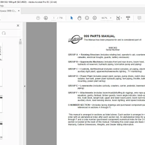 Manitowoc Crane 999 Parts Manual SN 9991363 - PDF DOWNLOAD