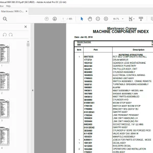 Manitowoc Crane 999 Parts Manual SN 9991368 - PDF DOWNLOAD