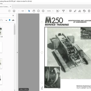 Manitowoc Crane M250 Service Training Manual - PDF DOWNLOAD
